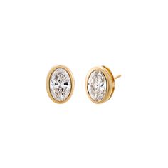 Product Details 14K Gold & 14K White Gold Color: G Clarity: VS1 1 Oval Brilliant-Cut Lab Diamond Available in 5 Carat Sizes: 0.25 CT, 0.5 CT, 1 CT, 1.5 CT & 2 CT Post Backs Sold As A Pair This Item Requires 12-18 Business Days to Be Produced Available For Pre-Order Carat Sizes, Diamond Anklet, Bold Rings, Gold Cocktail Ring, Everyday Rings, Anklet Bracelet, Charm Bangle, Diamond Bracelets, Oval Diamond