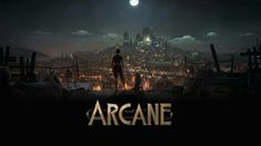 the title for arcane, an upcoming sci - fi horror film with a man standing in