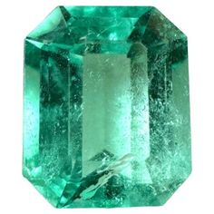 Stone: Emerald Weight: 1.89-carats Shape: Emerald Cut Clarity: Transparent Luster: Very Good Color: Medium Yellowish Green Measurements: 8.26mm x 6.78mm x 4.83mm Geographic Origin: Colombia Treatment: Natural, Oiling Comments: Due to their growth conditions in nature and recovery methods, most emeralds contain surface reaching features. For this reason, clarity enhancement is a common trade practice. This gemstone comes with a certificate of authenticity. Birthstone Gems, Yellowish Green, Emerald Gem, Colombian Emeralds, May Birthstone, Bluish Green, Emerald Stone, Pastel Green, Stone Cuts