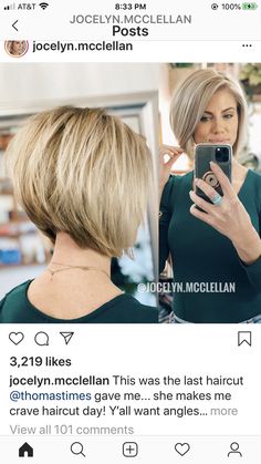 Short Angled Bob With Layers, Jocelyn Mcclellan, Bob Haircut Back View, Bob Lung, Angled Hair, Stacked Hair, Amazing Hairstyles, Beautiful Haircuts, Hairstyles For Girls