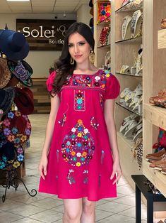 Multicolor Embroidered Dress With Embroidered Sleeves, Folk Style Fitted Dress With Embroidered Hem, Fitted Folk Dress With Embroidered Hem, Bohemian Pink Dress With Intricate Embroidery, Bohemian Embroidered Dress For Summer, Bohemian Summer Embroidered Dress, Fitted Folk Style Embroidered Dress, Fitted Folk Style Dress With Embroidered Neckline, Spring Folk Dress With Machine Embroidery