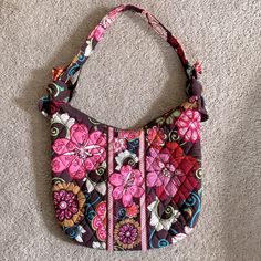 Adorable Vera Bradley Pink, Brown, Green Shoulder Bag. Never Used! Green Shoulder Bag, Vera Bradley Bags, Pink Brown, Vera Bradley, Bag Lady, Shoulder Bag, Green, Pink, Women Shopping