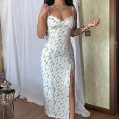 Flower Print Long Dress, Midi Sundress, Floral Slip Dress, Legging Jeans, Women Bodycon Dress, Floral Sundress, Suspender Dress, Mid Length Dresses, Midi Dress Sleeveless