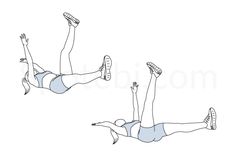 two people are doing exercises with their feet in the air and one is upside down