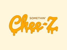 the logo for something's cheezz is shown in orange and yellow colors