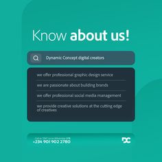 the website for dynamic digital designers is displayed on a blue background with green and black colors