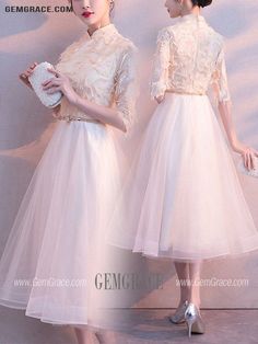 10% off now|Free shipping world-wide. Champagne Tea Length Fall Wedding Guest Dress With Sleeves at GemGrace. Click to learn our pro custom-made service for wedding dress, formal dress. View #WeddingGuestDresses for more ideas. Cream Tea Length Dress For Wedding, Cream Tea-length Wedding Dress, Spring Mother Of The Bride Knee-length Dress, Knee-length Tea Length Dress For Wedding And Prom Season, Beige Tea Length Wedding Dress, Beige Tea-length Wedding Dress, Fall Wedding Beige Dress, Beige Fall Wedding Dress, Summer Wedding Long Sleeve Mother Of The Bride Dress