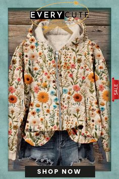 Wildflower Embroidery Art Comfy Zip Up Hoodie Spring Patchwork Hoodie Sweatshirt, Embroidered Fall Hoodie Outerwear, Hooded Winter Outerwear With Floral Print, Winter Hooded Floral Print Outerwear, Winter Floral Print Hoodie Sweatshirt, Hooded Hoodie With Floral Embroidery For Spring, Floral Embroidery Long Sleeve Hoodie For Fall, Winter Cotton Hoodie With Floral Embroidery, Spring Patchwork Sweatshirt