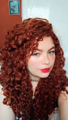 Red Curly Hair Dyed, Curly Hair Styles Long, Red Waterfall, Curly Hairstyles Ideas, Dark Ginger Hair, Hair Long Curly, Long Curly Hairstyles, Curly Hair Long, Red Hair Green Eyes