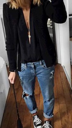 Home Wear Women Pajamas, Home Wear Women, Outfits With Converse, 40s Fashion, 2018 Fashion, Looks Black, Home Wear, Mode Inspo