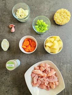 the food is prepared and ready to be cooked in the oven or on the table