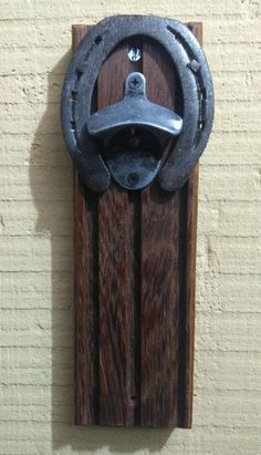 a wooden door with a metal handle on it