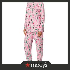 in stock Casual Pink Floral Print Sleepwear, Cheap Multicolor Character Print Sleepwear, Pink Character Print Sleepwear For Loungewear, Pink Cotton Sleepwear With Character Print, Delicate Lingerie, Cuddl Duds, Under Pants, Multicolor Floral Print V-neck Sleepwear, Knit Long Sleeve