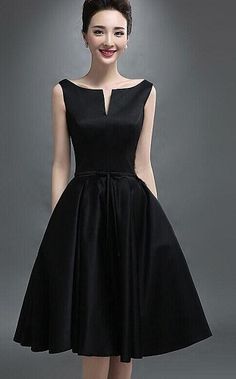 Black Dress Knee Length, Date Clothes, Gown Cocktail, Classic Little Black Dress, Prom Formal Dresses, Ribbon Belt, Dress Knee Length, Belt Dress, Black Prom