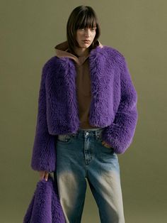 Composition : 100% POLYESTERColor : PurpleCountry of Origin : China Purple Faux Fur Trim Coat For Fall, Purple Faux Fur Coat For Winter, Purple Long Sleeve Fur Coat With Faux Fur Trim, Winter Purple Faux Fur Coat, Purple Fur Coat For Fall, Purple Faux Fur Winter Outerwear, Purple Faux Fur Outerwear For Winter, Winter Purple Faux Fur Outerwear, Purple Faux Fur Outerwear For Fall