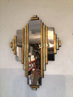 a mirror that is hanging on the wall