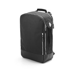 BACKPACK - BLACK LEATHER CANVAS: This is your flexible, everyday companion for work, travel and leisure. Contemporary in design and made from water-resistant cotton canvas, it opens to a spacious main compartment where padded and neoprene sleeves and a zipped pocket take care of up to a 15” notebook, iPad and documents. A front zip keeps gadgets within easy reach. If you’re not in a backpack mood, simply grab one of the two side handles and head out - the city is yours to explore. Classic Leather Bag, Tan Cowhide, Office Bag, Laptop Pocket, Sport Bag, Classic Leather, The Gap