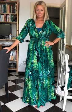 FREE SHIPPING Boho Maxi Dress Floral Print JKP4345 Green Printed V-neck Maxi Dress, Fitted Tropical V-neck Maxi Dress, Tropical Style Fitted V-neck Maxi Dress, Tropical Fitted V-neck Maxi Dress, Green V-neck Tropical Print Dress, Fitted V-neck Tropical Print Maxi Dress, Green V-neck Dress With Tropical Print, Maxi Dress Floral, Empire Waist Dress