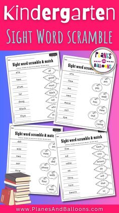 the sight word scramble is an easy way to learn sight words and read them in two different ways