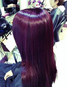 Dark Purple Hair With Red Highlights, Red Pink And Purple Hair, Blue Purple Red Hair, Dark Purple Pink Hair, Berry Colored Hair, Goth Dyed Hair, Dark Pink Hair Dye, Red And Violet Hair, Long Hair Colour