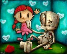 Wizard of Oz Valentine Artist Fabio Napoleoni Arte Punk, Goth Art, Art Et Illustration, Creepy Art, Gothic Art