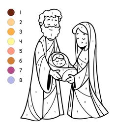 Nativity Color By Number Free Printable, Nativity Color By Number, Nativity Scene Coloring Pages For Kids, Nativity Activities For Kids, Nativity Scene Coloring Pages, Nativity Printables, Scene Coloring Pages, Nativity Activity, Nativity Scene Pictures