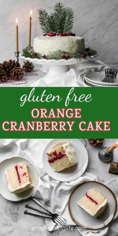 This white cake with cranberry filling is the perfect gluten-free Christmas cake idea. With layers of light cake and tangy cranberry jam, topped with orange buttercream, it’s a festive treat that’s sure to delight.