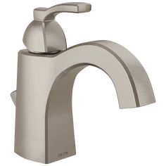 the delta single handle bathroom faucet in brushed steel