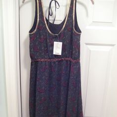 Beautiful Bohemian Style Dress With Gold Sequin Trim New With Tag Brand Ecote From Urban Outfitters Size Medium Retail $69 Top Of Shoulder To Hem Line (Front): 35 Inches Top Of Shoulder To Hem Line (Back): 55 Inches Underarm To Underarm: 17 Inches Waist 28.5 Inches Item Comes From A Smoke And Pet Free Environment. Casual Paisley Print Mini Dress For Party, Casual Paisley Print Party Dresses, Sleeveless Paisley Print Party Dress, Casual Purple Dress For Night Out, Casual Purple Festival Dress, Casual Purple Maxi Dress For Date Night, Bohemian Style Dresses, Gold Sequin, Style Dress