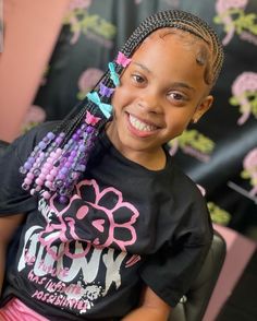 Feed In Braids With Curls, Kids Feed In Braids, Cornrows For Boys, Kids Cornrows, Cornrows For Girls, Feed Ins, Cornrow Ponytail, Feed In Braids