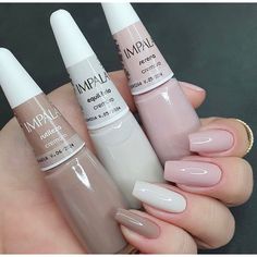 Kit 3 Esmalte Impala Serena , Sutileza e Equilíbrio Nail Polish Storage, Manicure Y Pedicure, Healthy Nails, Stiletto Nails, How To Make Hair, Nail Lacquer, False Nails, Feet Nails