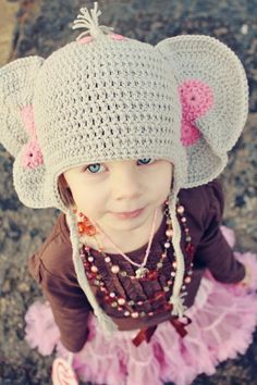 Kid's Peanuts the Elephant Beanie hat - head over to LoveCrochet to download the pattern and make your own! Elephant Hat, Crocheted Beanie, Crochet Kids Hats, Precious Gift, Crochet Elephant, An Elephant, Crochet Hat Pattern, Crochet Beanie, Love Crochet