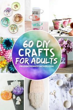 the collage is filled with different crafts for adults