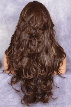 Deep Layer Haircut, Long Wavy Hair Cuts With Layers, Layers For Curly Hair, Brown Wavy Hair, Wavy Haircuts, Mixed Hair