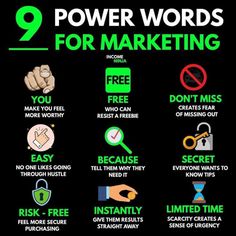 the 9 power words for marketing