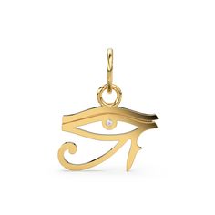 Thank you for coming in! 14k or 18k solid yellow gold Eye of Horus shape charm/pendant! You'll get 1 piece per winning! Size: 14mm x 13mm Weight: 0.90 grams (14k) 1.00grams (18k) Diamond: 1pc 1mm MATERIAL: 14k or 18k Solid Yellow Gold, Genuine Natural diamonds Please note that Gold orders are made to order in your choice of gold & Beads are drilled to your choice. So please look at handling time carefully before placing orders. To rush order please contact us in advance. Symbolic Hallmarked Pendant Charms, 14k Yellow Gold Tarnish Resistant Charms, 14k Yellow Gold Tarnish-resistant Charms, Tarnish Resistant 14k Yellow Gold Charms, Symbolic Yellow Gold-plated Charms, Gold Symbolic Engraved Charms, Symbolic Engraved Yellow Gold Charms, Symbolic Yellow Gold Charms For Gift, Symbolic Tarnish-resistant Charms For Gifts