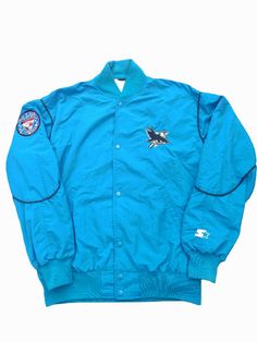 San Jose Sharks, Sharks, Jacket Coat, Blue Man, Nhl, San Jose, Bomber Jacket, Coats Jackets