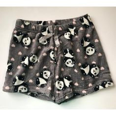 Women Youth Girls Soft Plush Loungewear Pajama Shorts Pattern : Panda Color : Gray Size : Small Length : 12" 100% Polyester Elastic Waistband Cute Design With A Decorative Ribbon Soft Comfortable Great For Sleepwear Brand New With Tag Welcome Bundle Black Sleepwear With Elastic Waistband For Sleepovers, Gray Pajama Shorts For Loungewear, Pajama Shorts Pattern, Plush Loungewear, Pajamas Shorts Pattern, Nordstrom Pajamas, Onesie Unicorn, Velour Shorts, Shorts Pattern