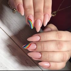 Rainbow Nail Ideas, Nails Rainbow, Pride Nails, Rainbow Nails Design, Rainbow Nail Art, Rainbow Nail, Colorful Nail Art, Colorful Nail