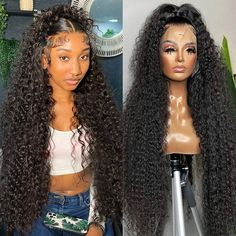 28Inch HD Undetectable Invisible Full Lace Wig Deep Wave Human Hair Wig Curly Lace Frontal, Long Human Hair Wigs, Hairstyles Pictures, Long Curly Wig, Virgin Hair Wigs, Deep Wave Hairstyles, Curly Human Hair Wig, Curly Lace Front Wigs, Wigs Hair