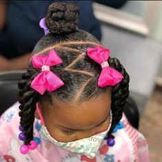 Kids Ponytail Hairstyles Black Natural, Babies Hairstyles, Kids Ponytail