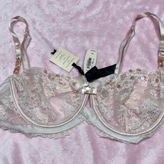 Brand New With Tags, Victoria’s Secret, Limited Edition Collection, Exclusive, Bra. Size 36c Color Is A Light Pinkish/Nude Color This Collection Is A Timeless Glamour And Couture Details Only By Victoria Secret Fast Shipping Vs1 Cheap Victoria's Secret Intimates With Built-in Bra, Cheap Victoria's Secret Intimates, Velvet Bra, Timeless Glamour, Blue Corset, Strappy Bralette, Coverage Bras, Floral Bra, Couture Details