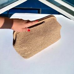 Crochet Natural Raffia Pouch Clutch Beach Wedding Straw Bag - Etsy Beige Clutch Bag With Top Carry Handle, Beige Rectangular Evening Bag With Top Carry Handle, Natural Clutch Bag With Detachable Handle, Beige Satchel Clutch With Top Carry Handle, Beige Crochet Pouch Bag With Removable Pouch, Beige Crochet Bag With Removable Pouch, Elegant Beige Crochet Bag With Top Carry Handle, Travel Clutch With Top Carry Handle And Pouch Shape, Beige Rectangular Clutch For Daily Use