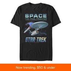 in stock Space The Final Frontier, Kirk Spock, James T Kirk, Star Trek The Original Series, The Final Frontier, Usa Print, Trendy Plus Size, Tshirts Online, Star Trek