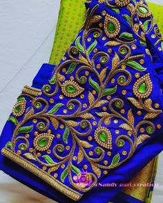 Blouse Design Aari Work, Magam Work Designs, Kids Blouse Designs, Reception Look