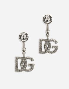 Runway Earrings, Crystal Logo, Contemporary Accessories, Dolce & Gabbana, Crystal Earrings