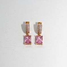 The Clementine Earrings are a stunning crystal drop earring, available in peach, pink, and clear CZ stones. Perfect for adding an elegant touch to any spring/summer look. Crystal Falls, Crystal Drop Earrings, Crystal Drop, Drop Earring, Summer Look, Peach Pink, Black Pearl, Hat Shop, Cz Stone