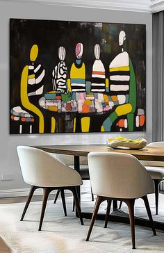 Large Fluorescent Human Silhouette Wall Art Abstract Graffiti Figure Oil Painting Original Human Artwork Bright Abstract Art, People Paintings, Abstract People, Silhouette Wall Art, Color Abstract, Desert Art, Linen Canvas, Large Abstract, New Wall