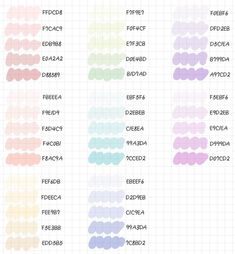 the color chart for different colors