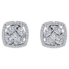 Item Code :- SEE-1696 (14k) Gross Weight :- 3.29 gm 14k Solid White Gold Weight :- 2.90 gm Natural Diamond Weight :- 1.95 carat ( AVERAGE DIAMOND CLARITY SI1-SI2 & COLOR H-I ) Earrings Length :- 9 mm approx. ✦ Sizing ..................... We can adjust most items to fit your sizing preferences. Most items can be made to any size and length. Please leave a note at checkout or contact us via 1stDibs conversation. Even after purchasing the item, you can still ask us to adjust the size or length. We will try our best to fix it if it is possible. ✦ Import Duties, Taxes and Custom Charge ..................... Import duties, taxes and customs charges are not included in the items price or shipping cost. These charges are the buyer's responsibility. Please check with your country's customs office White Gold Jewelry, Diamond Clarity, Jewelry Earrings Studs, Round Diamond, Round Diamonds, Natural Diamonds, Gold Jewelry, Pear, 18k Gold